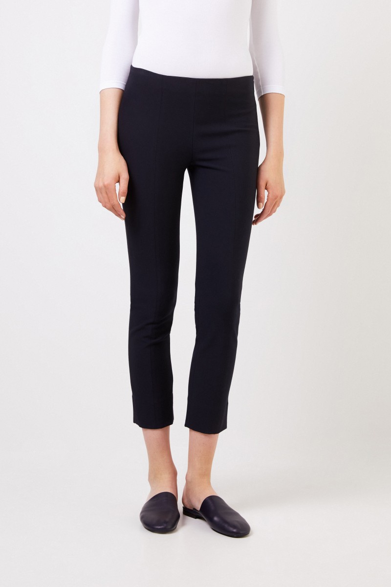 Vince Stretch-Hose mit Schlitz-Detail Marineblau