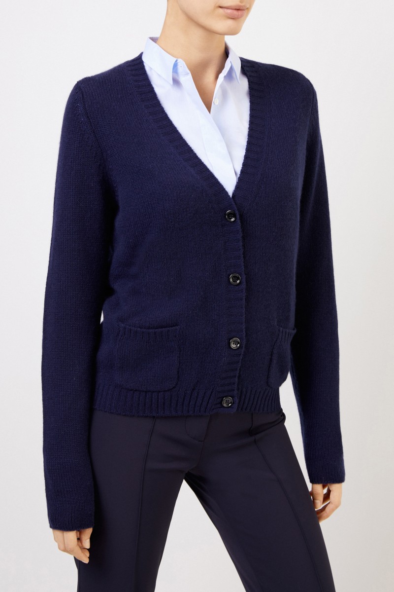 Allude Cashmere-Cardigan Marineblau