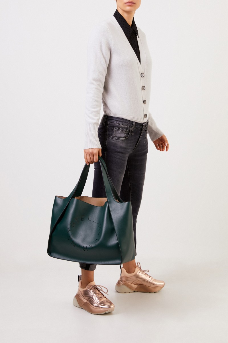 Stella McCartney Handtasche 'Tote Stella Logo' Dunkelgrün