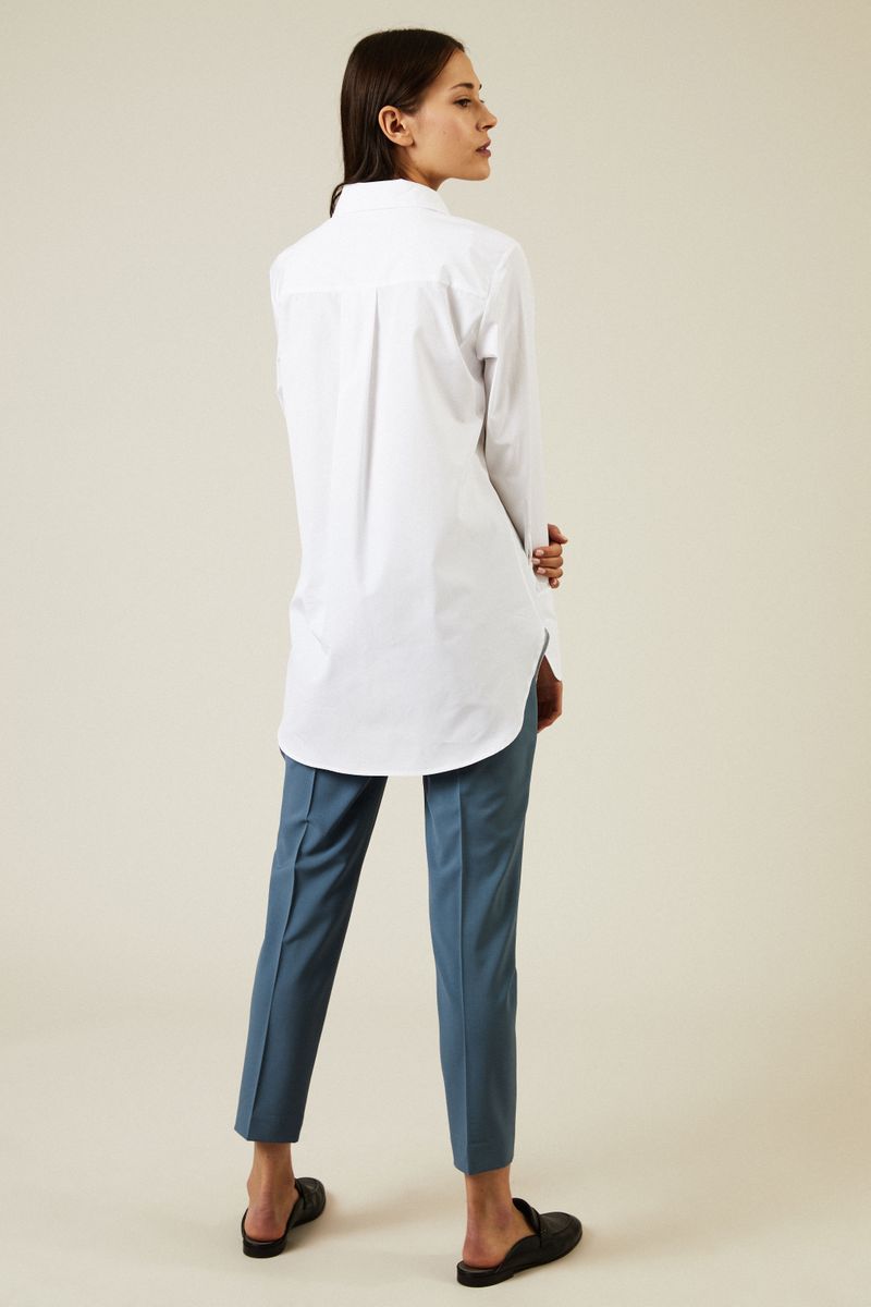 Baumwoll-Bluse 'Lively' Weiß