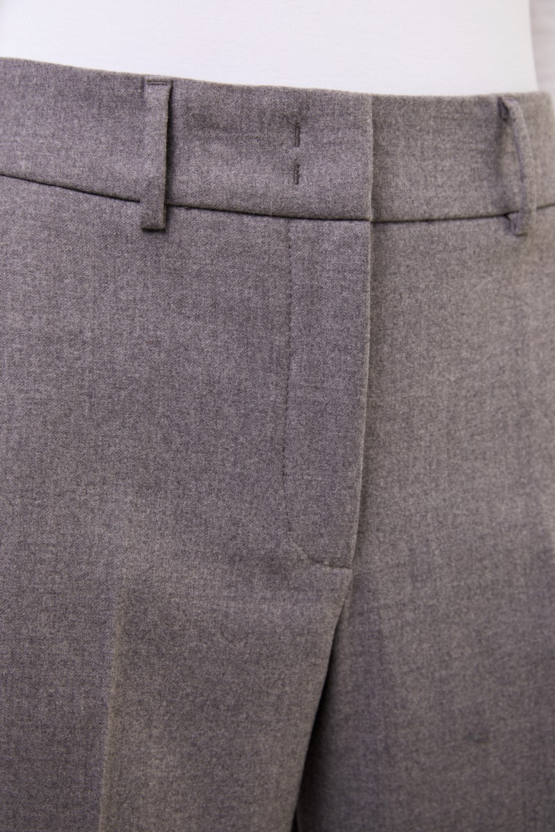 Cappellini Klassische Woll-Hose Grau