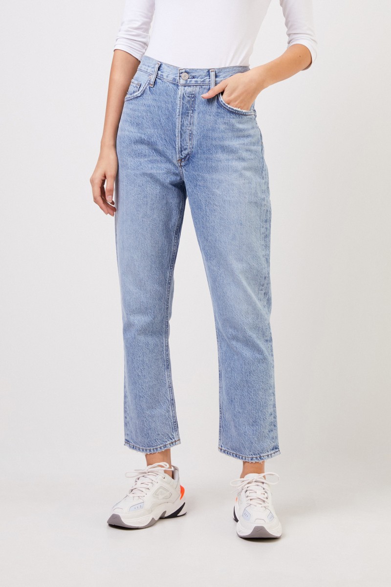 AGOLDE High Rise Jeans 'Riley' Blau