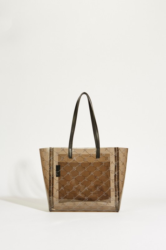 Tasche 'Tote Small' mit Monogramm Grau