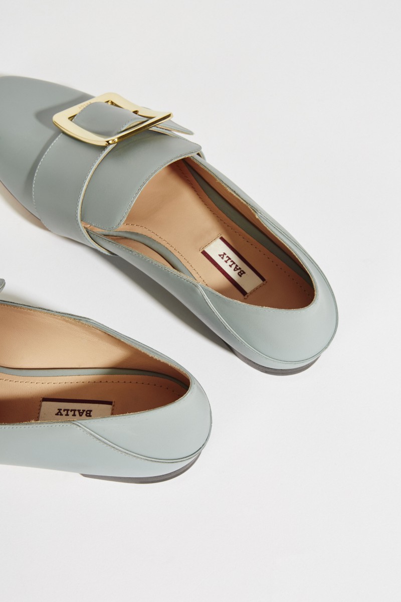 Lederloafer 'Janelle' Taubenblau