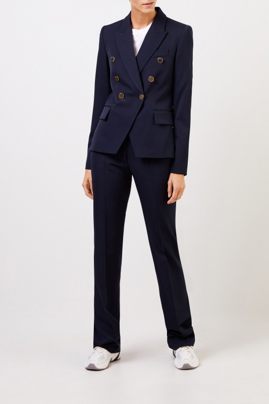 Stella McCartney Woll-Blazer mit Knöpfen Marineblau