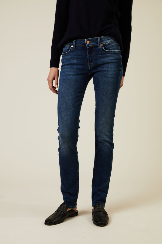 Midrise Jeans 'Roxanne' Mittelblau