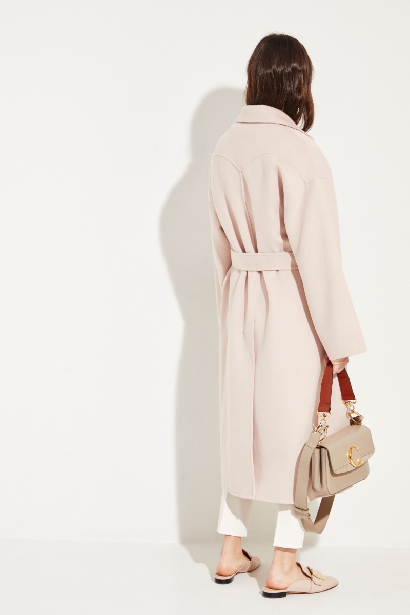 Woll-Cashmere-Mantel 'Alamo' mit Gürtel Rosé