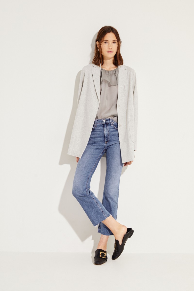 Jersey Blazer Graumeliert
