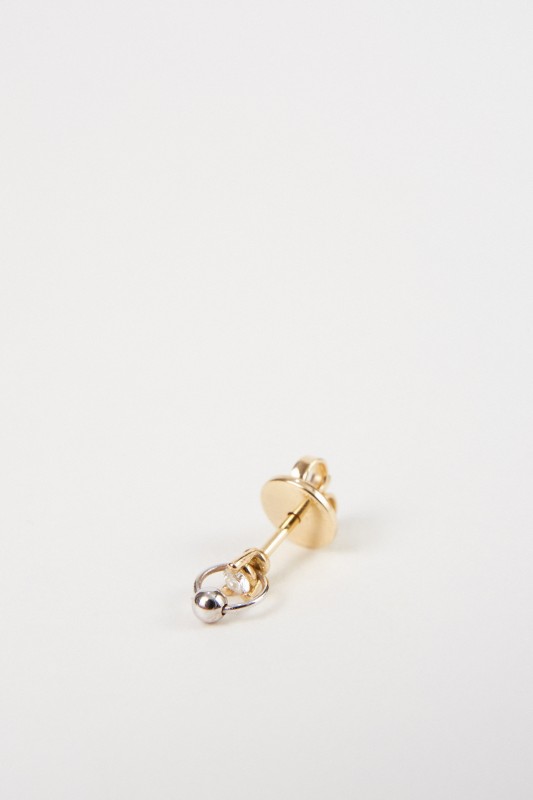 Delfina Delettrez Ohrring 'Two In One' mit Diamant Gold