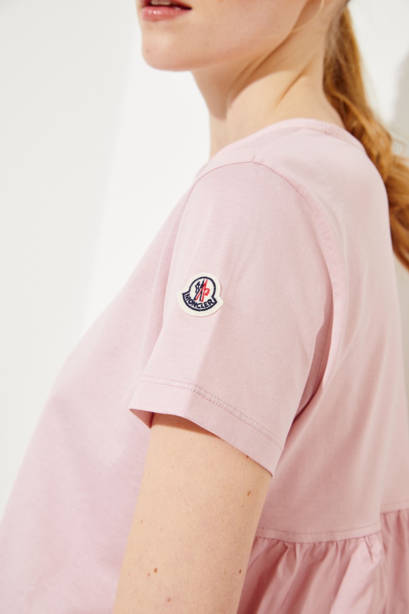 Baumwoll-Shirt mit rückseitigem Detail Rosé