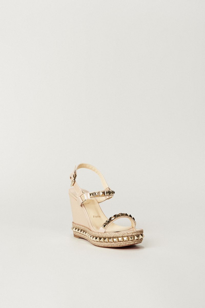 Wedges 'Cataclou 110' mit Nietenbesatz Nude