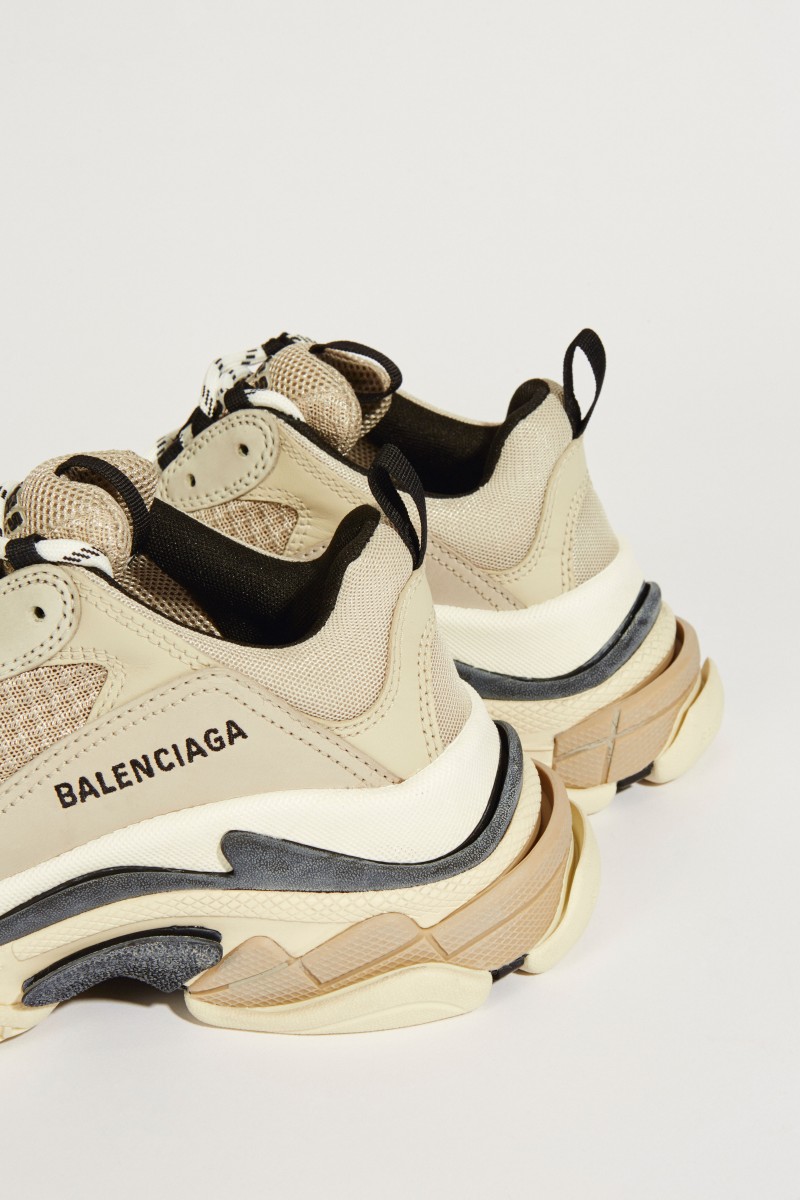 Sneaker 'Triple S' Beige/Schwarz
