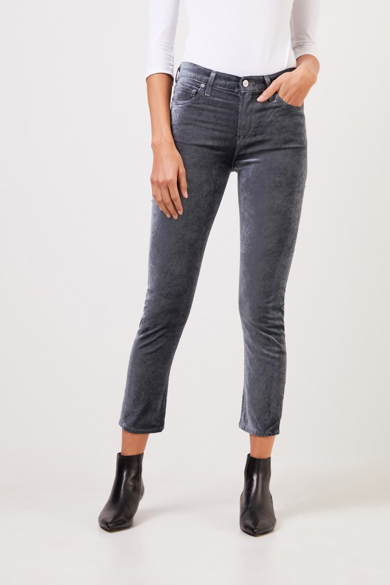 Citizens of Humanity Highrise Samt-Hose 'Harlow' Salbei