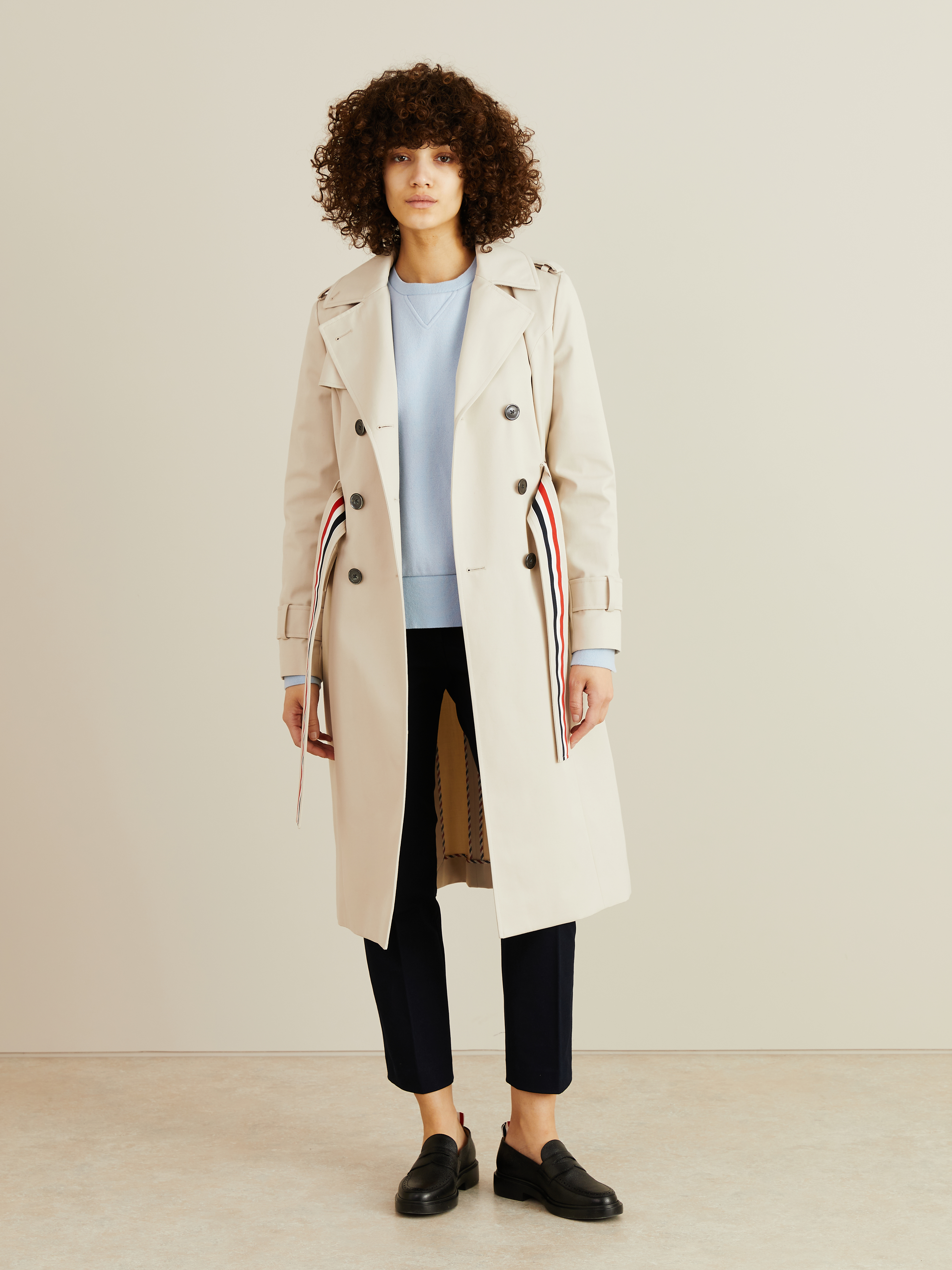 Thom Browne Trench Coat Beige Trench Coats