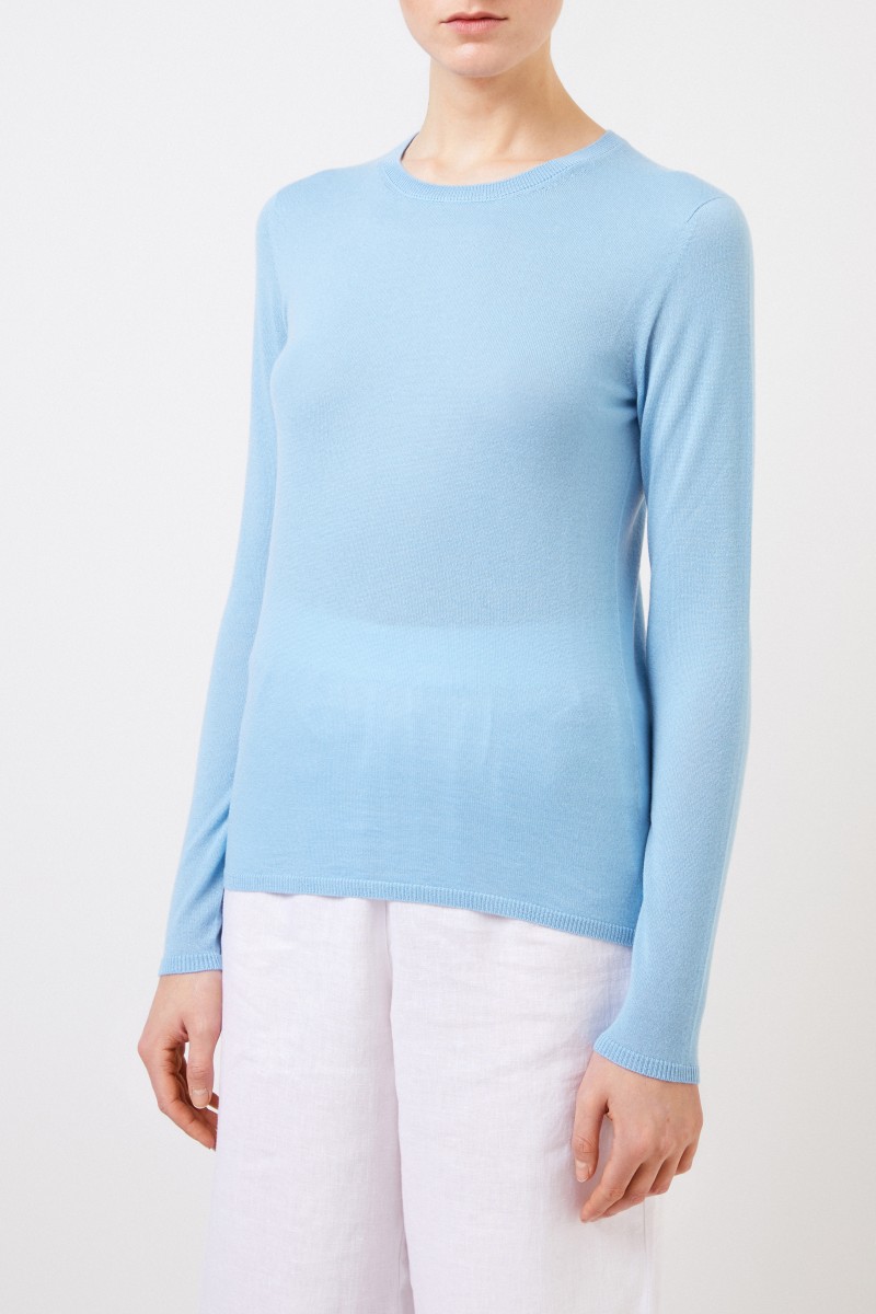 Feinstrick Cashmere-Pullover 'Ivastone' Sky Blue