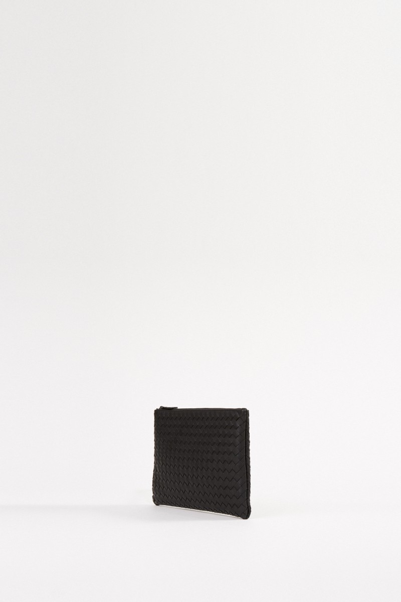 Bottega Veneta Geflochtene Clutch 'Poach' Schwarz