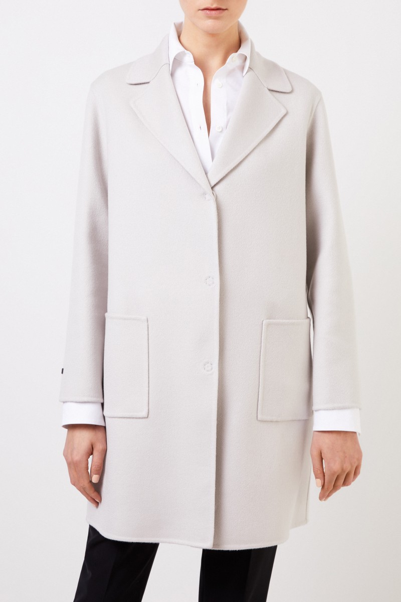 Manzoni 24 Klassischer Cashmere-Mantel Grau