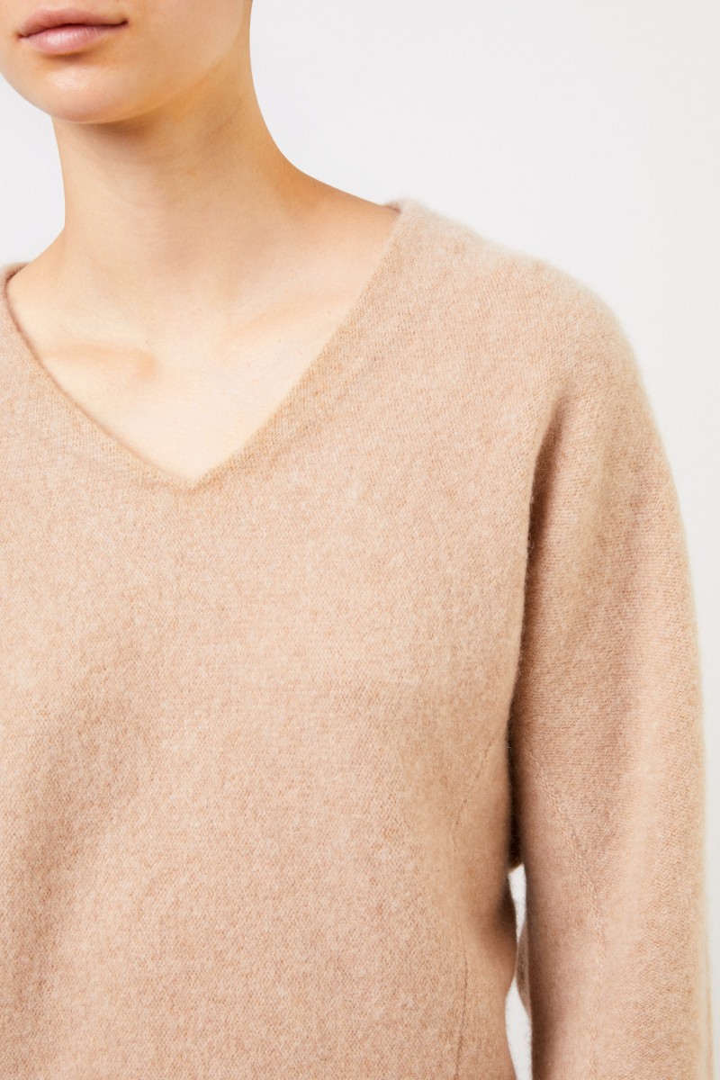 Vince Cashmere-Pullover mit V-Neck Beige