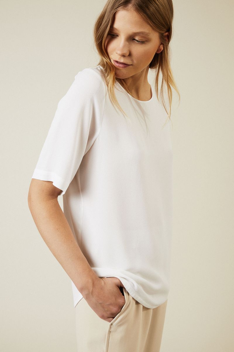 Seidenshirt 'Maui' Weiß