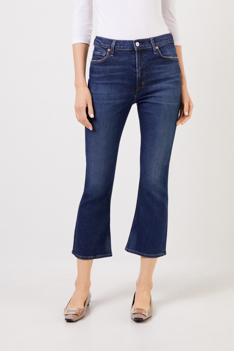 Jeans 'Demi Cropped Flare' Blau