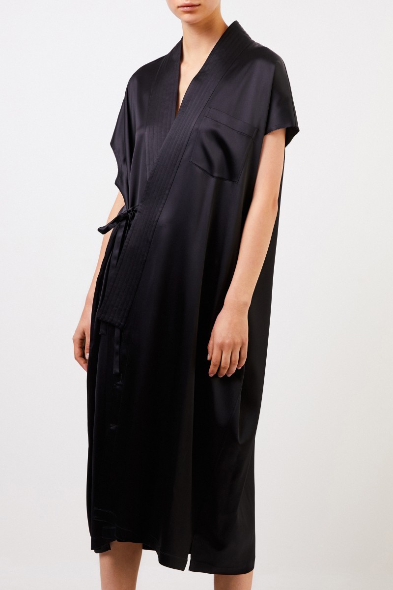 Balenciaga Langes Wickelkleid Schwarz