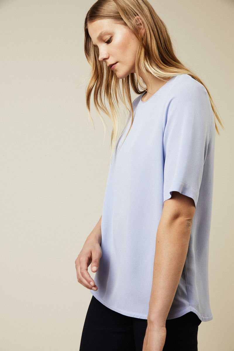 Seidenshirt 'Maui' Blau