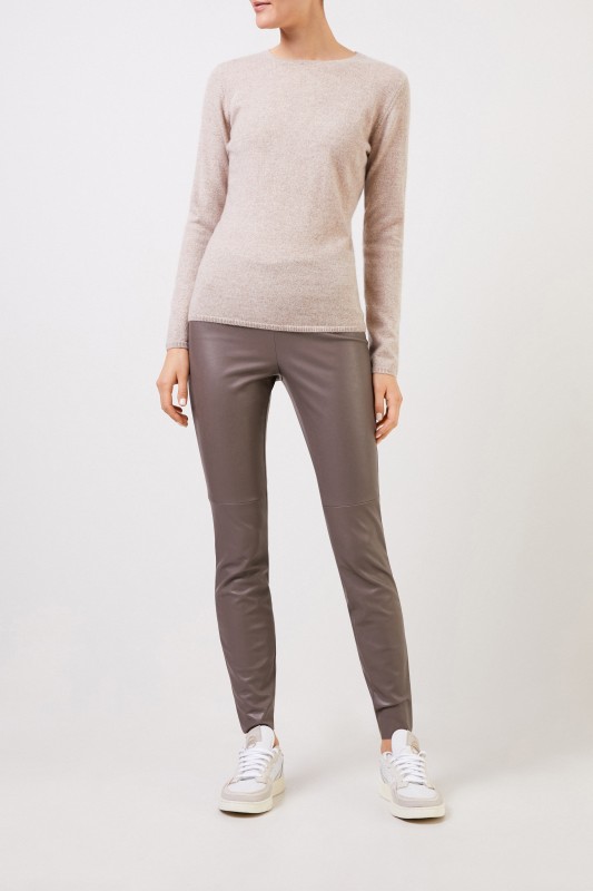 Cambio Kunstleder-Hose 'Randa' Taupe