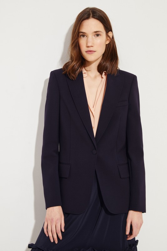 Taillierter Woll-Blazer Blau