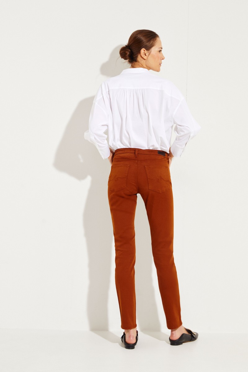 Cigarette Leg Jeans 'The Prima' Cognac
