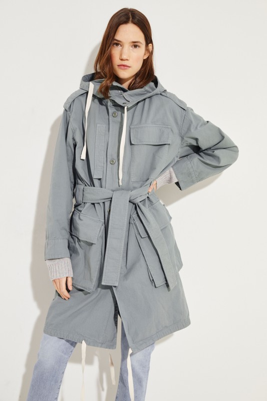 Baumwoll-Parka 'Oline Dyed Chino' Grün