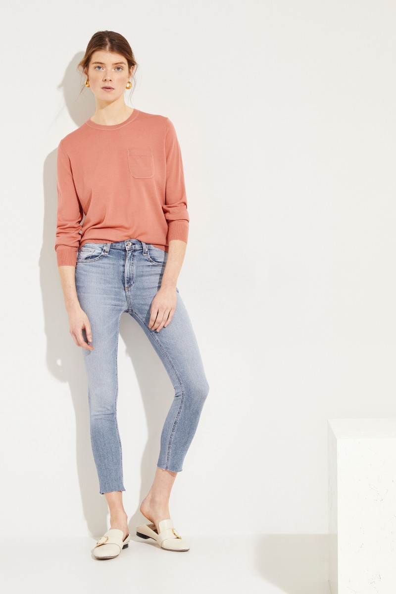 High Rise Ankle Skinny-Jeans 'Ellery' Blau