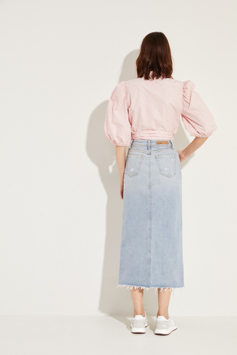 Jeans-Rock 'Isla' mit Schlitz Blau