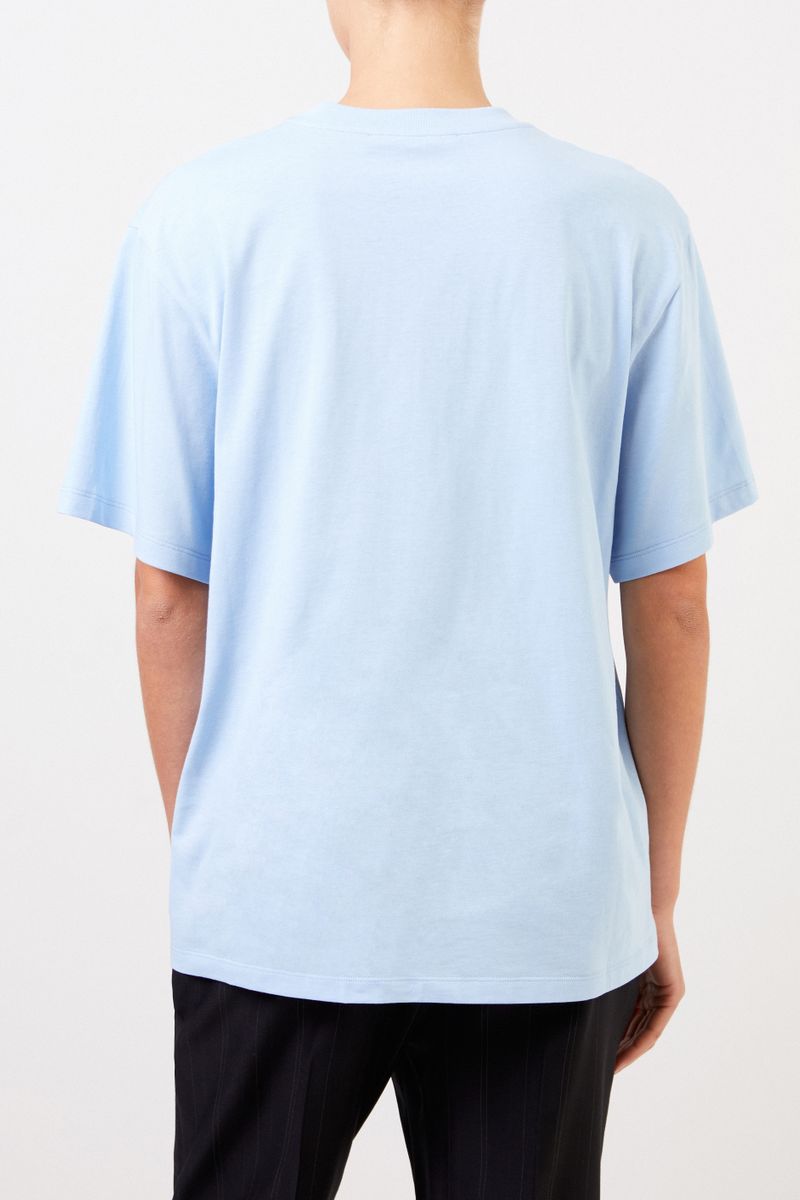 Stella McCartney T-Shirt mit Logo-Aufdruck Hellblau