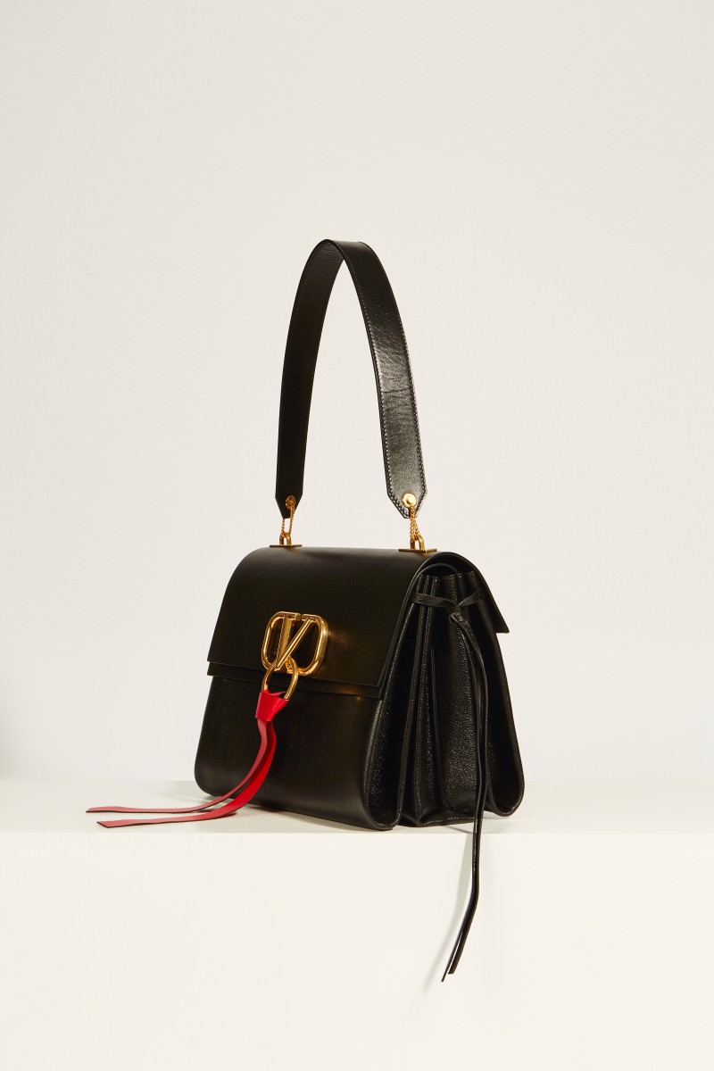 Leder-Tasche 'Vring' Schwarz