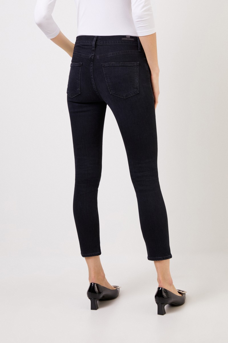 Citizens of Humanity Midrise-Skinny Jeans 'Rocket Cropped' Anthrazit