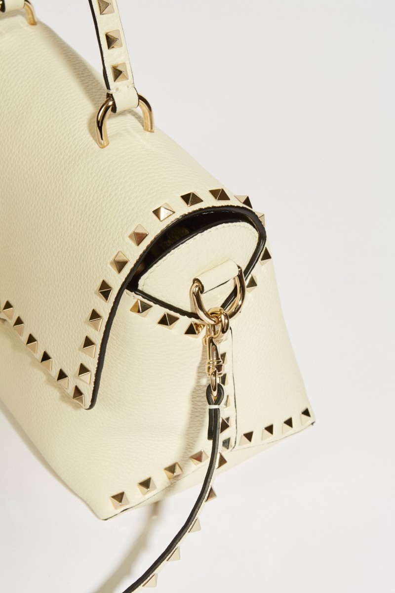 Handtasche 'Rockstuds' mit Nieten Crèmeweiß