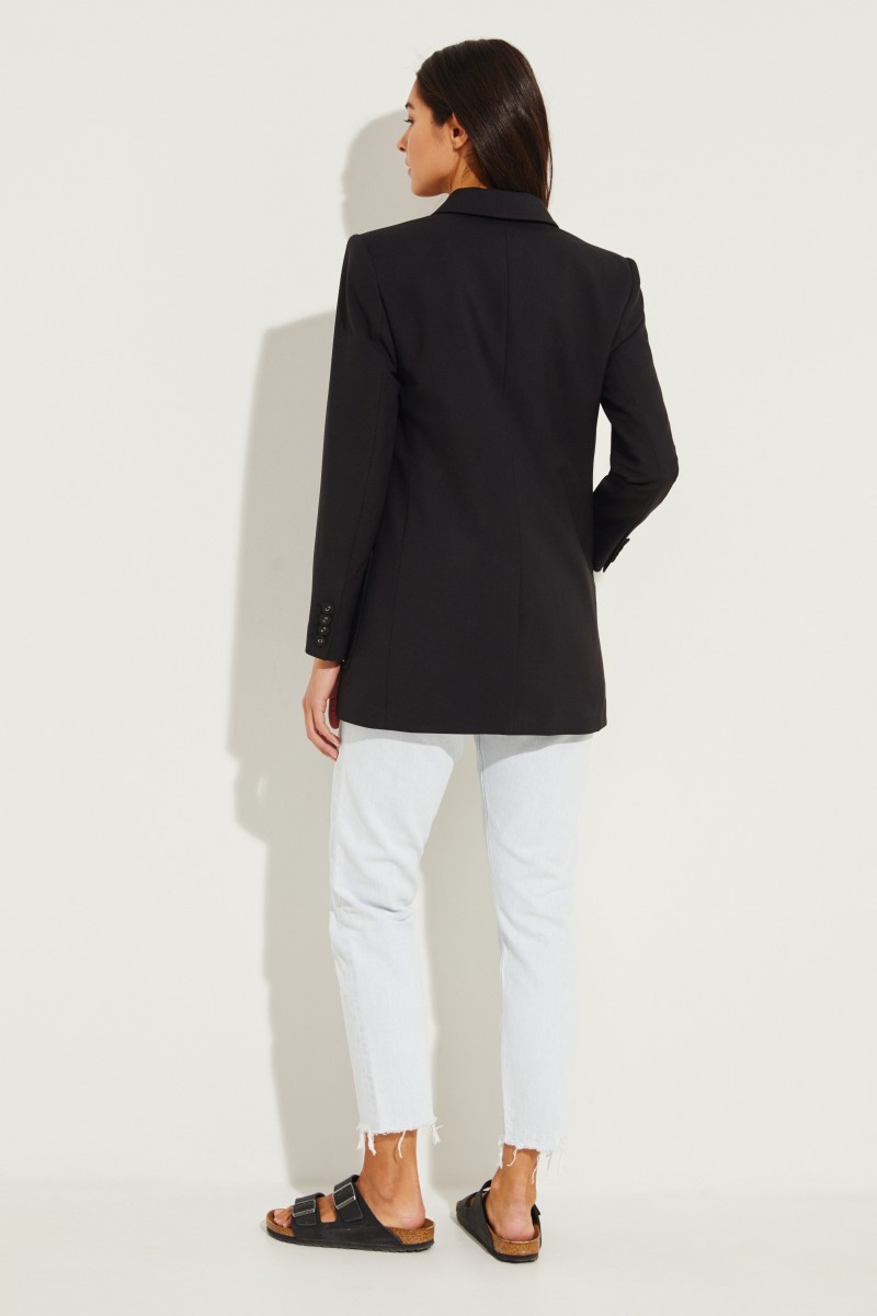Taillierter Woll-Blazer 'Alfred' Schwarz
