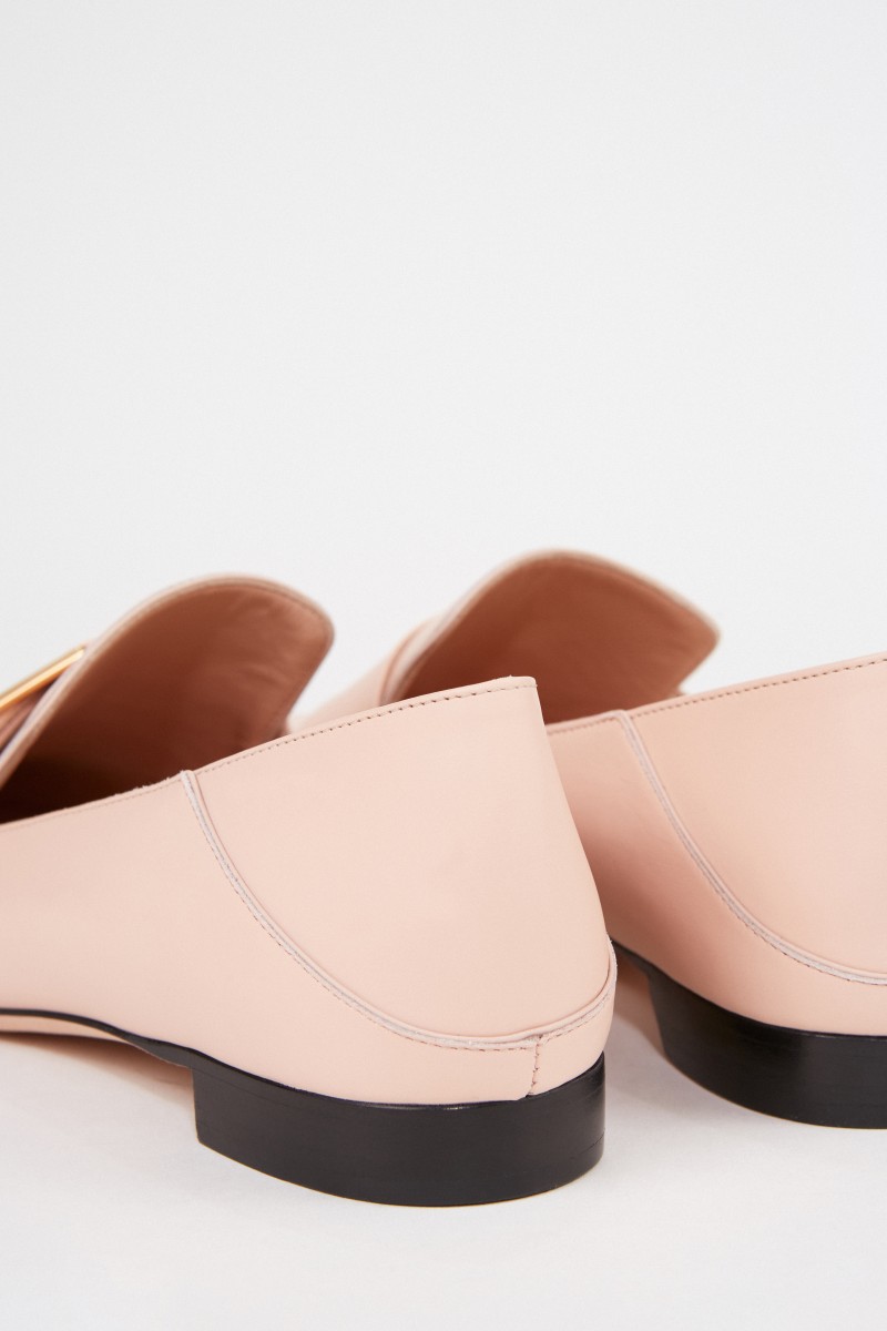 Lederloafer 'Maelle' mit Schnalle Puder