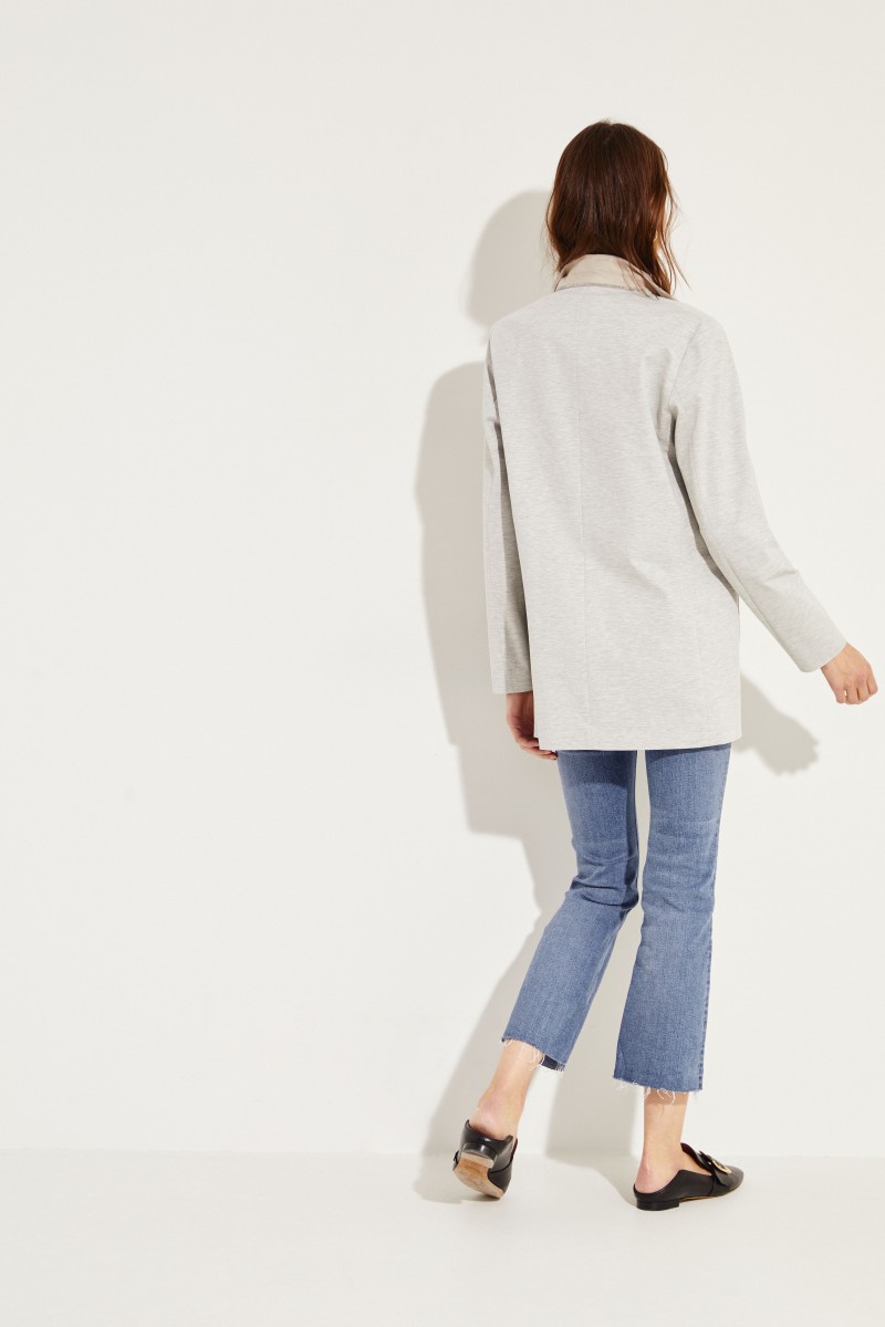 Jersey Blazer Graumeliert