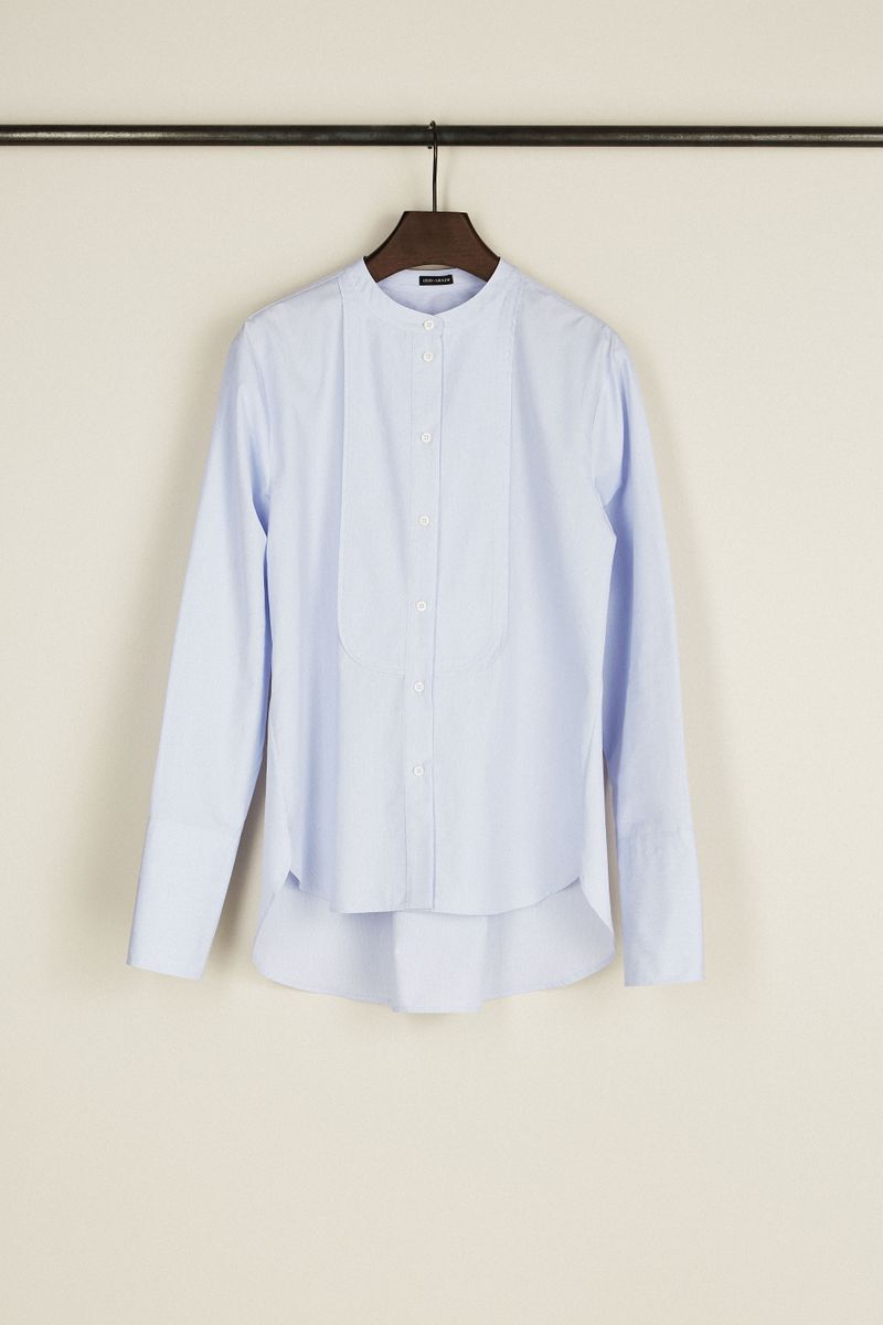Baumwoll-Bluse 'Liberty' Hellblau