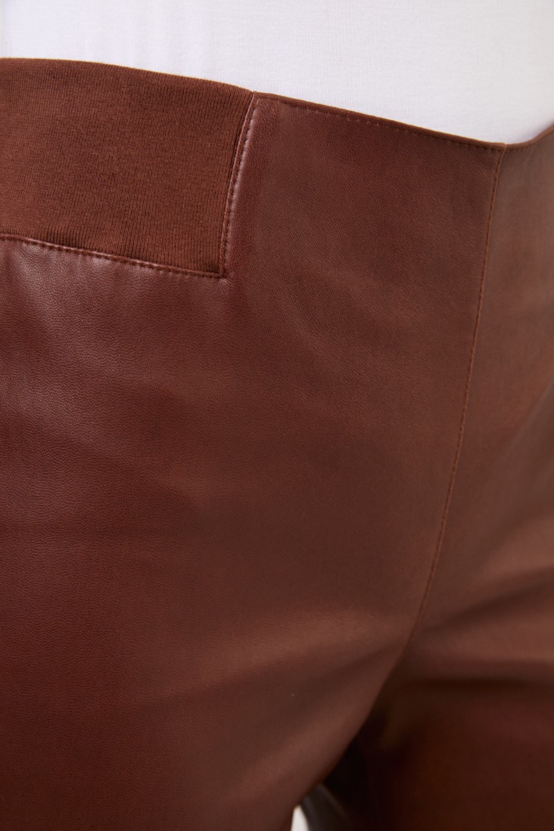 Brunello Cucinelli Klassische Lederhose Braun