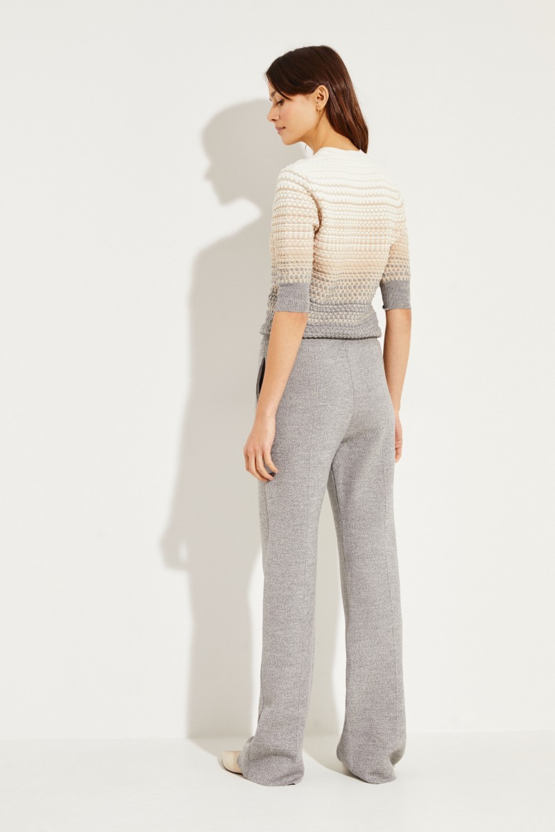 Woll-Hose Graumeliert