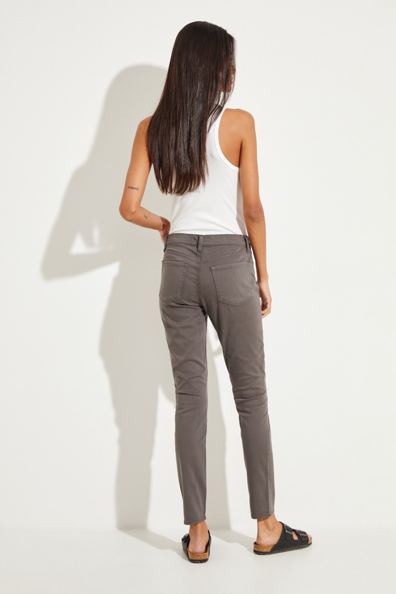 Midrise-Skinny-Jeans Grau