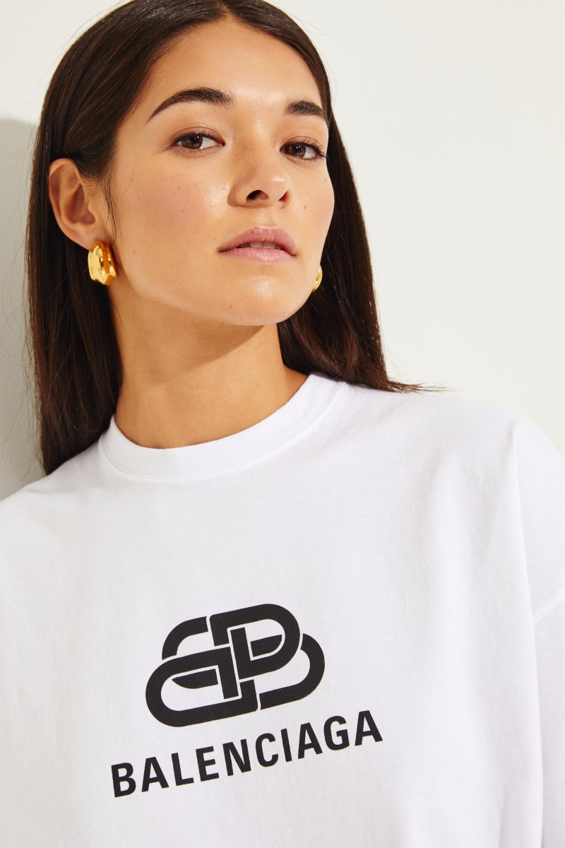 Oversize Shirt mit Logo Weiß