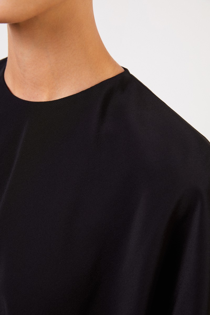Stella McCartney Zweilagige Seidenbluse Schwarz