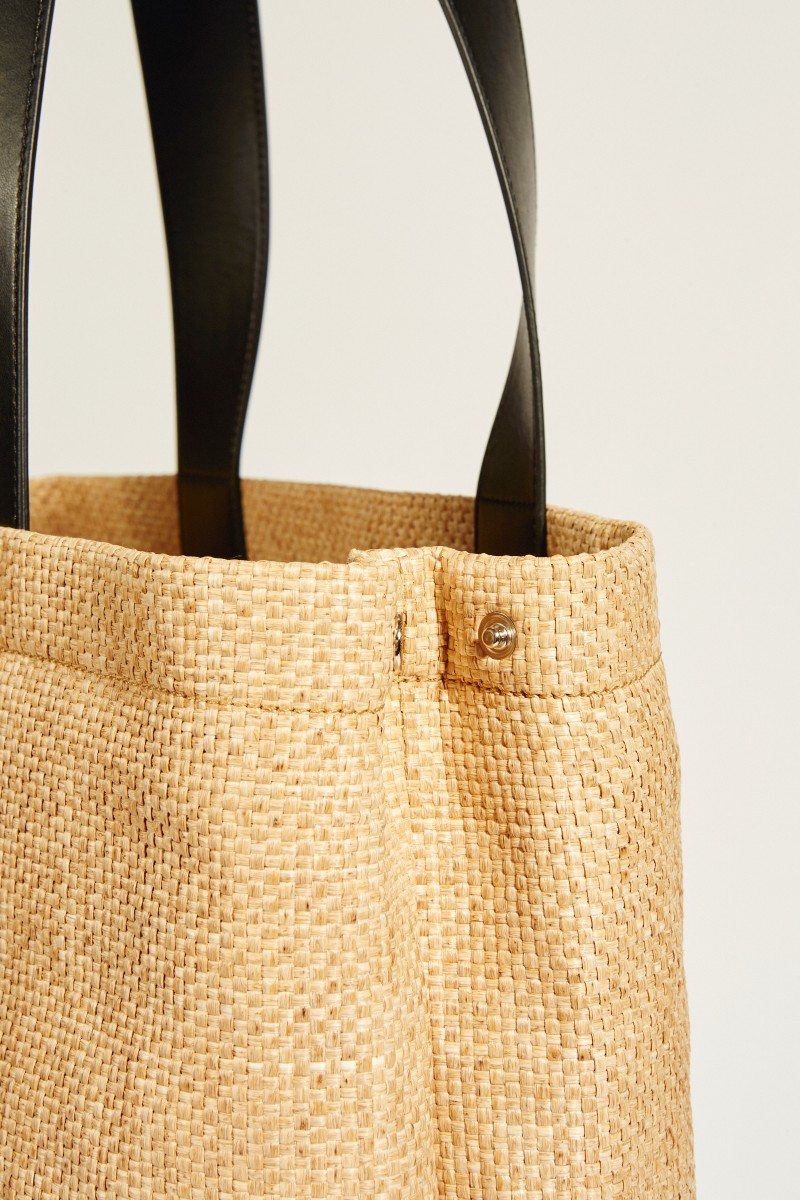 Shopper 'Tote Monogramm Small' mit Logo Beige/Schwarz