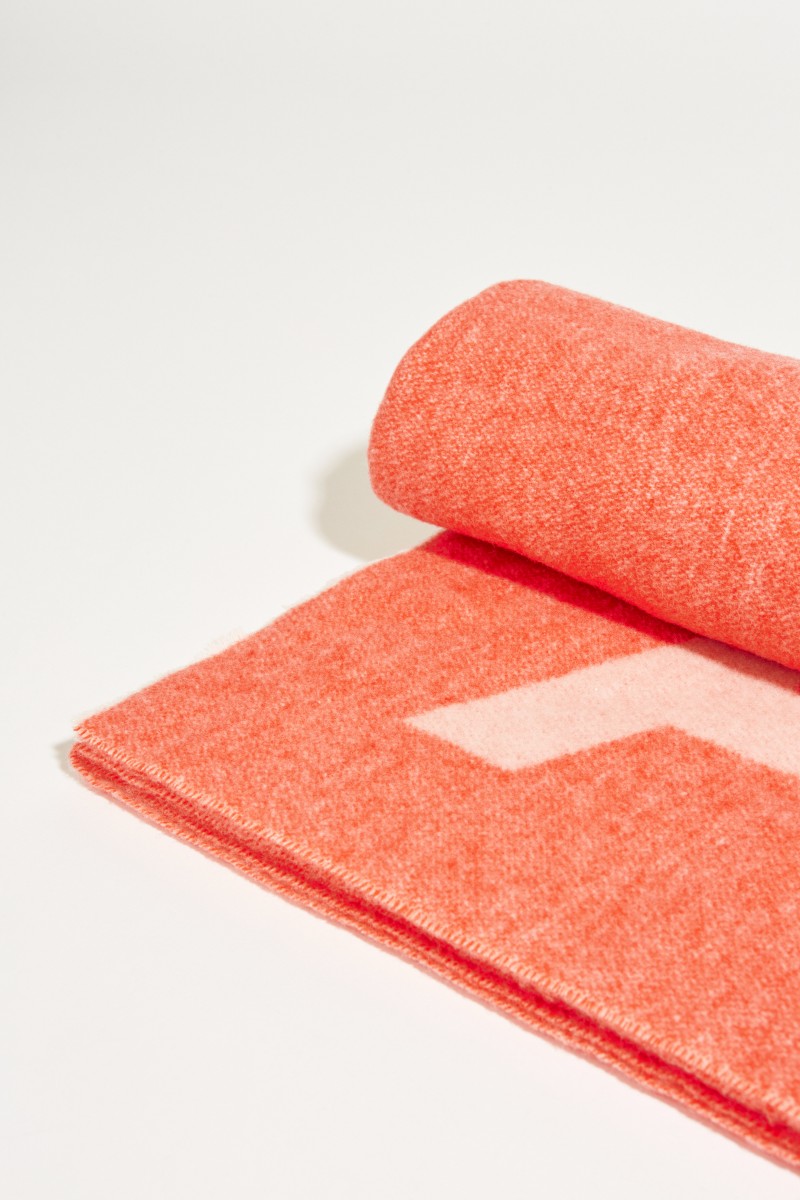 Acne Studios Klassischer Wollschal 'Toronty Logo' Pink