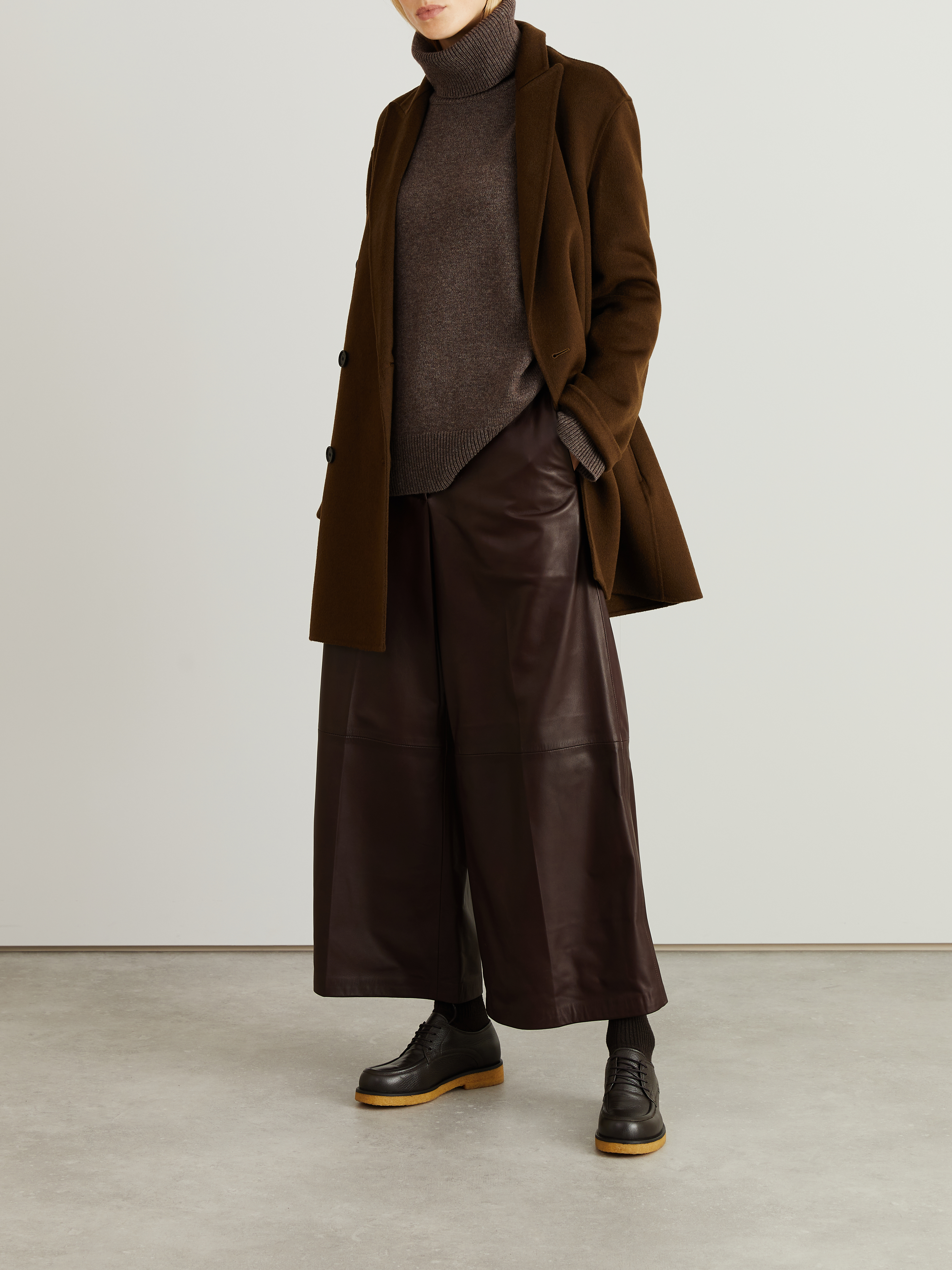 bordeaux leather pants