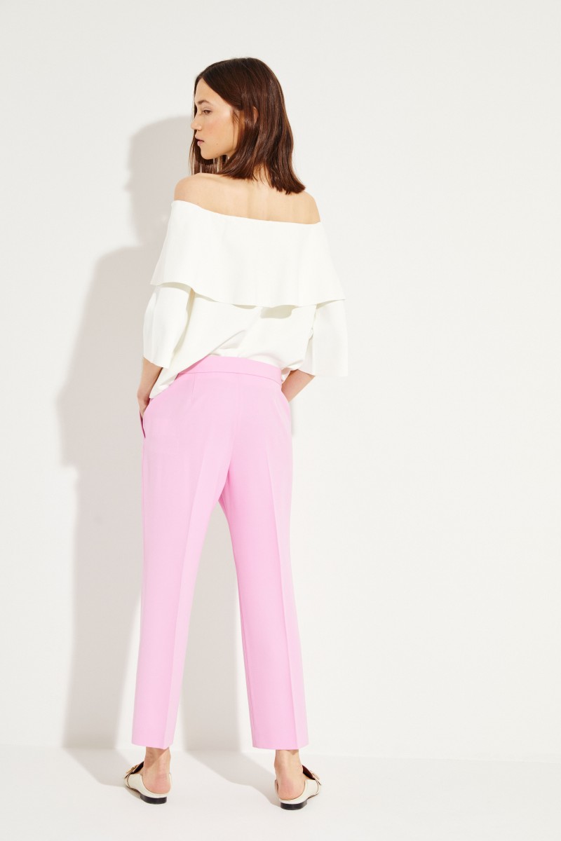 Klassische Bügelfaltenhose Pink