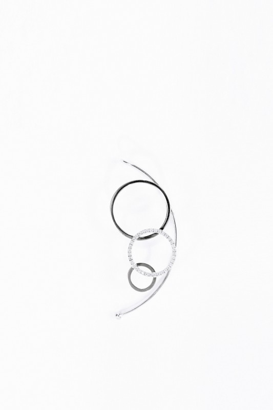 Delfina Delettrez Earcuff 'Double Bubble' mit Diamanten Weißgold